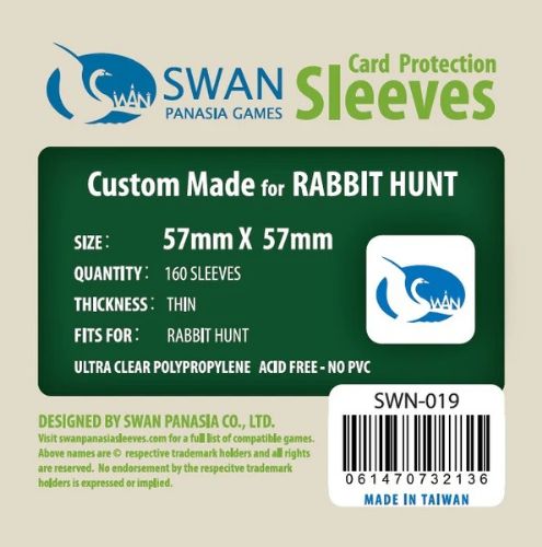 Swan Card Sleeves: 57x57 mm -160 per pack